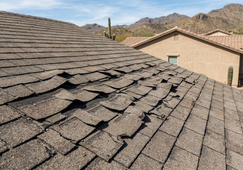 Ruffling on shingles